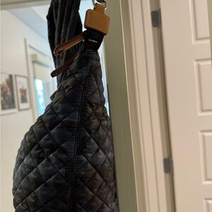 MZ Wallace Navy Camo Quilted Crossbody Bag